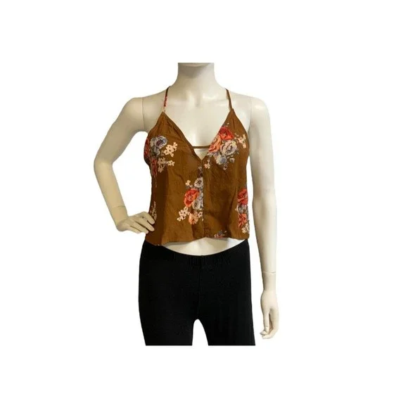 Forever 21 Tops Forever Floral Cropped Tank Top Size Medium